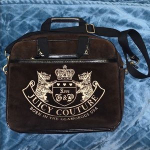 Juicy Couture Velvet Laptop Bag🖤🤎🤍